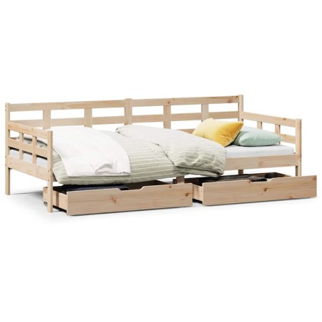 vidaXL Tagesbett mit Schubladen 90x190 cm Massivholz Kiefer