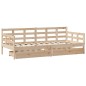 vidaXL Tagesbett mit Schubladen 90x190 cm Massivholz Kiefer vidaXL Tagesbett mit Schubladen 90x190 cm Massivholz Kiefer