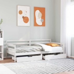 vidaXL Tagesbett mit Schubladen 90x200 cm Massivholz Kiefer