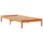 vidaXL Bettgestell mit Kopfteil ohne Matratze Wachsbraun 75x190 cm vidaXL Bettgestell mit Kopfteil ohne Matratze Wachsbraun 75x190 cm