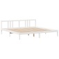 vidaXL Bettgestell mit Kopfteil ohne Matratze Weiß 200x200 cm vidaXL Bettgestell mit Kopfteil ohne Matratze Weiß 200x200 cm