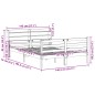 vidaXL Bettgestell mit Kopfteil ohne Matratze 135x190 cm vidaXL Bettgestell mit Kopfteil ohne Matratze 135x190 cm