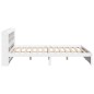 vidaXL Bettgestell mit Kopfteil ohne Matratze Weiß 135x190 cm vidaXL Bettgestell mit Kopfteil ohne Matratze Weiß 135x190 cm