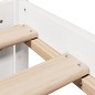 vidaXL Bettgestell mit Kopfteil ohne Matratze Weiß 135x190 cm vidaXL Bettgestell mit Kopfteil ohne Matratze Weiß 135x190 cm
