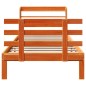 vidaXL Bettgestell mit Kopfteil ohne Matratze Wachsbraun 75x190 cm vidaXL Bettgestell mit Kopfteil ohne Matratze Wachsbraun 75x190 cm