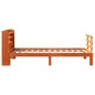vidaXL Bettgestell mit Kopfteil ohne Matratze Wachsbraun 75x190 cm vidaXL Bettgestell mit Kopfteil ohne Matratze Wachsbraun 75x190 cm