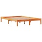 vidaXL Bettgestell mit Kopfteil ohne Matratze Wachsbraun 120x200 cm vidaXL Bettgestell mit Kopfteil ohne Matratze Wachsbraun 120x200 cm