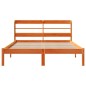 vidaXL Bettgestell mit Kopfteil ohne Matratze Wachsbraun 120x200 cm vidaXL Bettgestell mit Kopfteil ohne Matratze Wachsbraun 120x200 cm