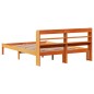 vidaXL Bettgestell mit Kopfteil ohne Matratze Wachsbraun 120x200 cm vidaXL Bettgestell mit Kopfteil ohne Matratze Wachsbraun 120x200 cm