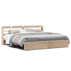 vidaXL Bettgestell mit Kopfteil ohne Matratze 200x200 cm