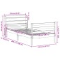 vidaXL Bettgestell mit Kopfteil ohne Matratze Weiß 100x200 cm vidaXL Bettgestell mit Kopfteil ohne Matratze Weiß 100x200 cm
