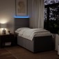 vidaXL Boxspringbett mit Matratze Taupe 100x200 cm Stoff vidaXL Boxspringbett mit Matratze Taupe 100x200 cm Stoff