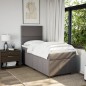 vidaXL Boxspringbett mit Matratze Taupe 100x200 cm Stoff vidaXL Boxspringbett mit Matratze Taupe 100x200 cm Stoff