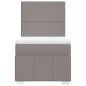 vidaXL Boxspringbett mit Matratze Taupe 100x200 cm Stoff vidaXL Boxspringbett mit Matratze Taupe 100x200 cm Stoff