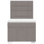 vidaXL Boxspringbett mit Matratze Taupe 100x200 cm Stoff vidaXL Boxspringbett mit Matratze Taupe 100x200 cm Stoff