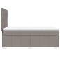 vidaXL Boxspringbett mit Matratze Taupe 100x200 cm Stoff vidaXL Boxspringbett mit Matratze Taupe 100x200 cm Stoff