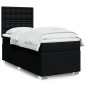vidaXL Boxspringbett mit Matratze Schwarz 100x200 cm Stoff vidaXL Boxspringbett mit Matratze Schwarz 100x200 cm Stoff