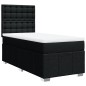vidaXL Boxspringbett mit Matratze Schwarz 100x200 cm Stoff vidaXL Boxspringbett mit Matratze Schwarz 100x200 cm Stoff