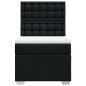 vidaXL Boxspringbett mit Matratze Schwarz 100x200 cm Stoff vidaXL Boxspringbett mit Matratze Schwarz 100x200 cm Stoff