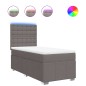 vidaXL Boxspringbett mit Matratze Taupe 100x200 cm Stoff vidaXL Boxspringbett mit Matratze Taupe 100x200 cm Stoff