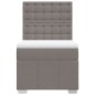 vidaXL Boxspringbett mit Matratze Taupe 100x200 cm Stoff vidaXL Boxspringbett mit Matratze Taupe 100x200 cm Stoff