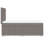 vidaXL Boxspringbett mit Matratze Taupe 100x200 cm Stoff vidaXL Boxspringbett mit Matratze Taupe 100x200 cm Stoff