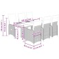 vidaXL 7-tlg. Garten-Bistro-Set mit Kissen Braun Poly Rattan vidaXL 7-tlg. Garten-Bistro-Set mit Kissen Braun Poly Rattan