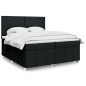 vidaXL Boxspringbett mit Matratze Schwarz 200x200 cm Stoff vidaXL Boxspringbett mit Matratze Schwarz 200x200 cm Stoff
