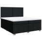 vidaXL Boxspringbett mit Matratze Schwarz 200x200 cm Stoff vidaXL Boxspringbett mit Matratze Schwarz 200x200 cm Stoff