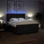 vidaXL Boxspringbett mit Matratze Schwarz 200x200 cm Stoff vidaXL Boxspringbett mit Matratze Schwarz 200x200 cm Stoff