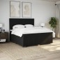 vidaXL Boxspringbett mit Matratze Schwarz 200x200 cm Stoff vidaXL Boxspringbett mit Matratze Schwarz 200x200 cm Stoff