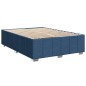 vidaXL Boxspringbett mit Matratze Blau 160x200 cm Stoff vidaXL Boxspringbett mit Matratze Blau 160x200 cm Stoff