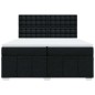 vidaXL Boxspringbett mit Matratze Schwarz 200x200 cm Stoff vidaXL Boxspringbett mit Matratze Schwarz 200x200 cm Stoff