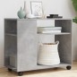 vidaXL Beistelltisch mit Rollen Betongrau 70x35x60 cm Holzwerkstoff vidaXL Beistelltisch mit Rollen Betongrau 70x35x60 cm Holzwerkstoff