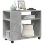 vidaXL Beistelltisch mit Rollen Betongrau 70x35x60 cm Holzwerkstoff vidaXL Beistelltisch mit Rollen Betongrau 70x35x60 cm Holzwerkstoff