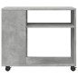 vidaXL Beistelltisch mit Rollen Betongrau 70x35x60 cm Holzwerkstoff vidaXL Beistelltisch mit Rollen Betongrau 70x35x60 cm Holzwerkstoff
