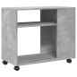 vidaXL Beistelltisch mit Rollen Betongrau 70x35x60 cm Holzwerkstoff vidaXL Beistelltisch mit Rollen Betongrau 70x35x60 cm Holzwerkstoff