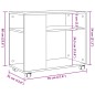 vidaXL Beistelltisch mit Rollen Betongrau 70x35x60 cm Holzwerkstoff vidaXL Beistelltisch mit Rollen Betongrau 70x35x60 cm Holzwerkstoff