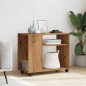 vidaXL Beistelltisch mit Rollen Artisan-Eiche 70x35x60cm Holzwerkstoff vidaXL Beistelltisch mit Rollen Artisan-Eiche 70x35x60cm Holzwerkstoff