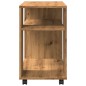 vidaXL Beistelltisch mit Rollen Artisan-Eiche 70x35x60cm Holzwerkstoff vidaXL Beistelltisch mit Rollen Artisan-Eiche 70x35x60cm Holzwerkstoff