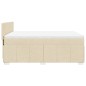vidaXL Boxspringbett mit Matratze Creme 160x200 cm Stoff vidaXL Boxspringbett mit Matratze Creme 160x200 cm Stoff