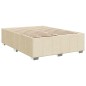 vidaXL Boxspringbett mit Matratze Creme 160x200 cm Stoff vidaXL Boxspringbett mit Matratze Creme 160x200 cm Stoff