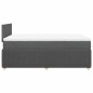 vidaXL Boxspringbett mit Matratze Dunkelgrau 120x190 cm Stoff vidaXL Boxspringbett mit Matratze Dunkelgrau 120x190 cm Stoff