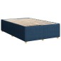 vidaXL Boxspringbett mit Matratze Blau 120x190 cm Stoff vidaXL Boxspringbett mit Matratze Blau 120x190 cm Stoff