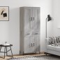 Highboard Grau Sonoma 69,5x34x180 cm Holzwerkstoff Highboard Grau Sonoma 69,5x34x180 cm Holzwerkstoff