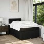 vidaXL Boxspringbett mit Matratze Schwarz 120x190 cm Stoff vidaXL Boxspringbett mit Matratze Schwarz 120x190 cm Stoff