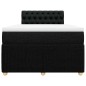 vidaXL Boxspringbett mit Matratze Schwarz 120x190 cm Stoff vidaXL Boxspringbett mit Matratze Schwarz 120x190 cm Stoff