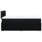vidaXL Boxspringbett mit Matratze Schwarz 120x190 cm Stoff vidaXL Boxspringbett mit Matratze Schwarz 120x190 cm Stoff