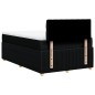 vidaXL Boxspringbett mit Matratze Schwarz 120x190 cm Stoff vidaXL Boxspringbett mit Matratze Schwarz 120x190 cm Stoff