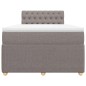 vidaXL Boxspringbett mit Matratze Taupe 120x190 cm Stoff vidaXL Boxspringbett mit Matratze Taupe 120x190 cm Stoff